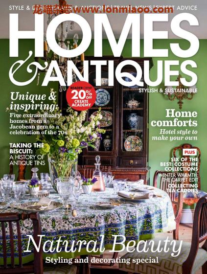 [英国版]Homes & Antiques 复古风古董家居软装饰杂志 2021年11月刊